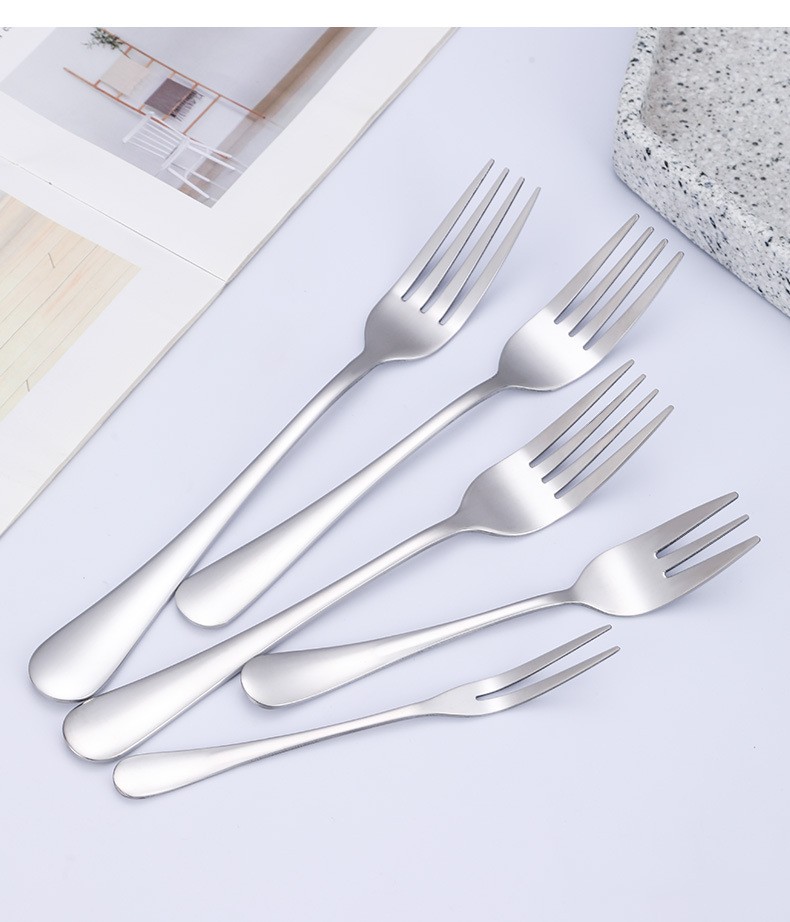 1010 series stainless steel tableware, Western-style forks, pastry forks, fruit forks, hotel gifts, custom logo detail image 4