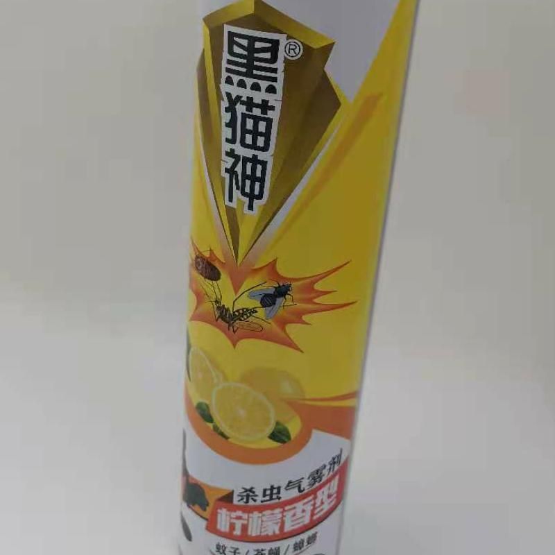 黑猫神牌柠檬香气雾剂小罐装600ML