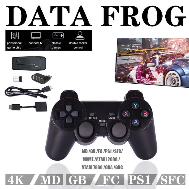 DATA FROG 电子游戏机 4K hdmi 兼容内置10000游戏 支持PS1/FC/GB图