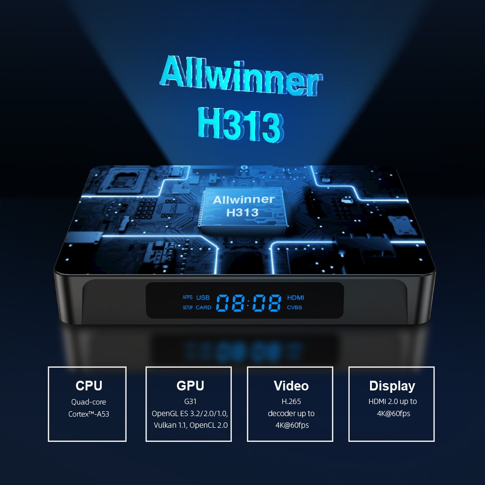 X96Q PRO 网络机顶盒 双频4K Android10.0 Allwinner H313 tv box详情图2
