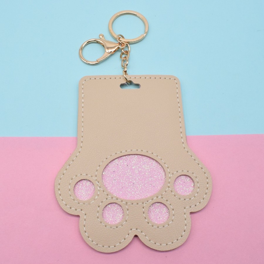 Pu Leather Dog Paw Working Brand Protective Cover Key Chain Pendant full figure