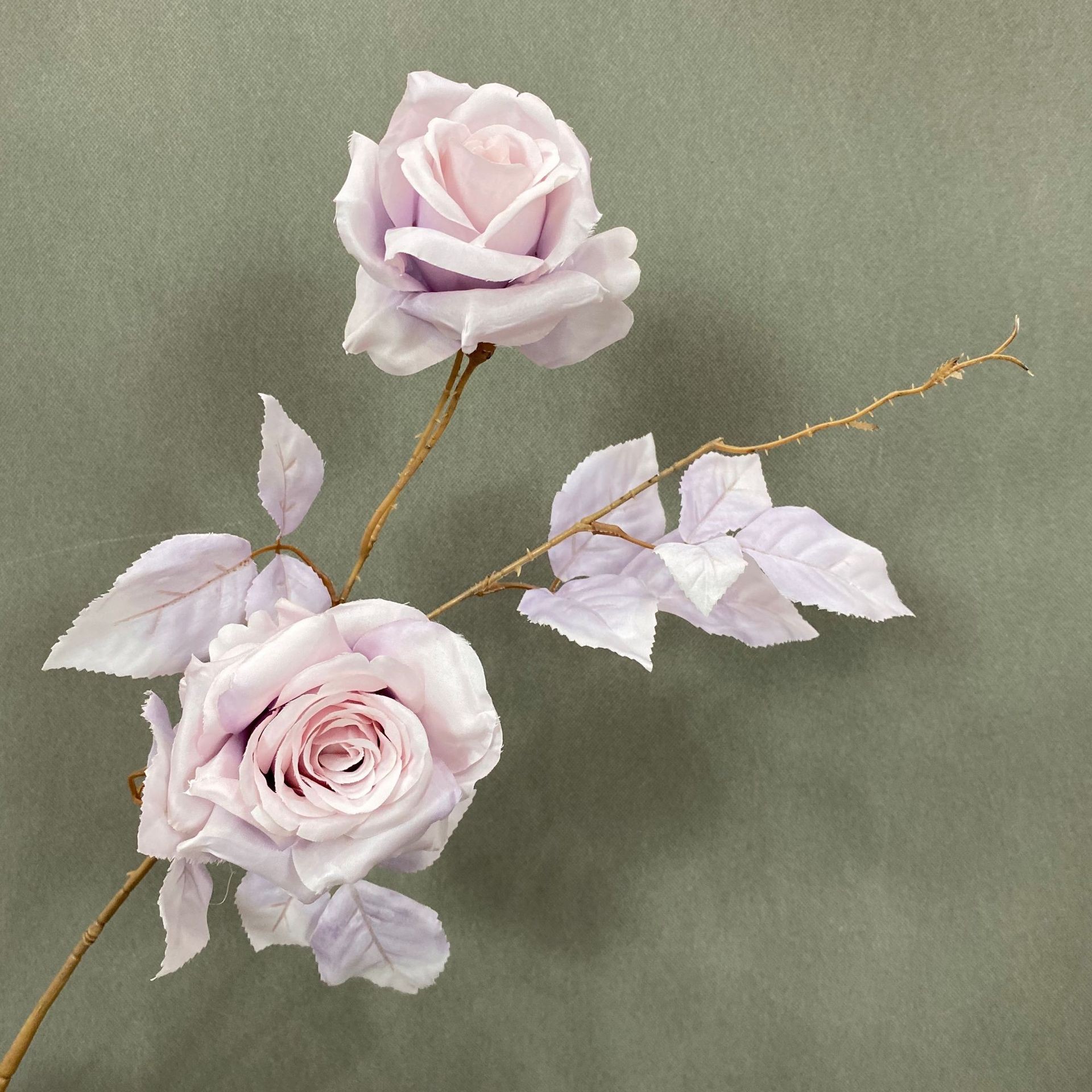 Simulación nuevo estilo europeo rosa de rama única boda salón de la boda camino de entrada arreglo floral 2 cabezas de tela de seda ramo de rosas al por mayor detail image 10