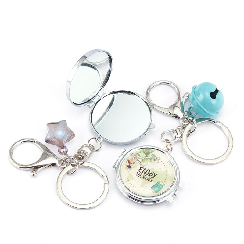镜子钥匙扣/镜子钥匙扣白底实物图