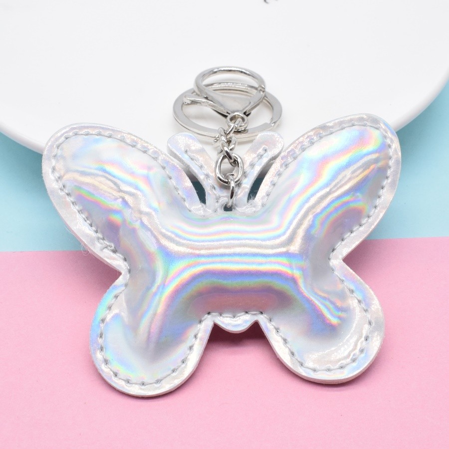 Pu Bright Leather Butterfly Keychain Gift Accessories full figure