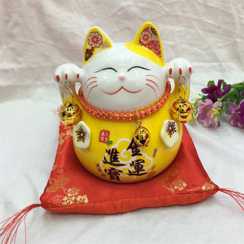 Nantai yellow piggy bank hand-painted ceramic creative products