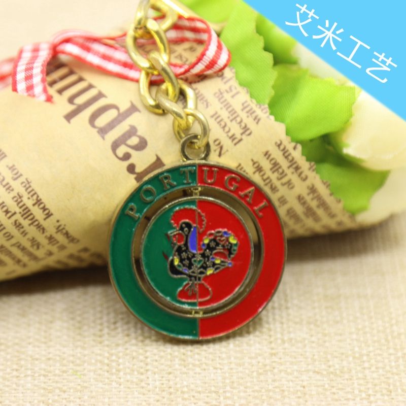 Direct sales from Yiwu factory: Metal zinc alloy keychains, plastic acrylic keychains, No. 07 Rongen Item Picture