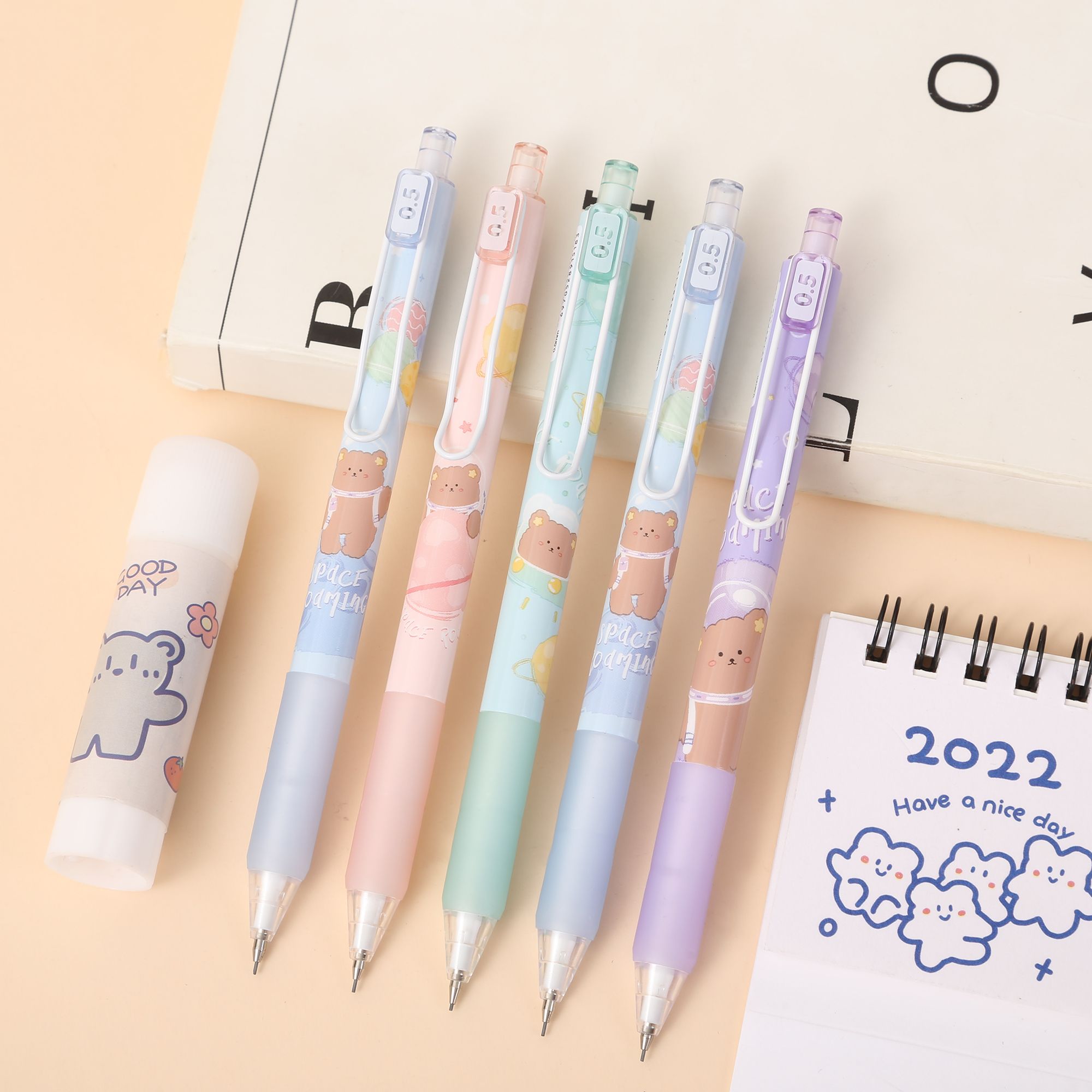 Chenxi Stationery Creative Star Bear Mechanical Pencil Unbreakable Core Primary School 0.5 Children's Activity Lead Girl Set Non-toxic Girls Specification image