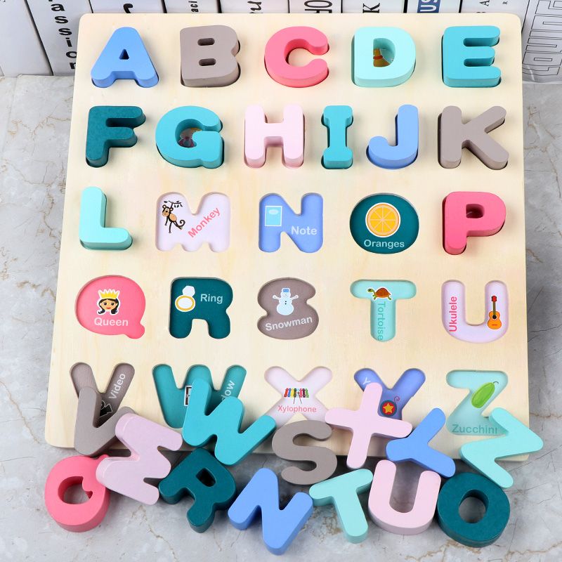 马卡龙数字字母拼板益智玩具  2022年新品，可来样定制详情图2