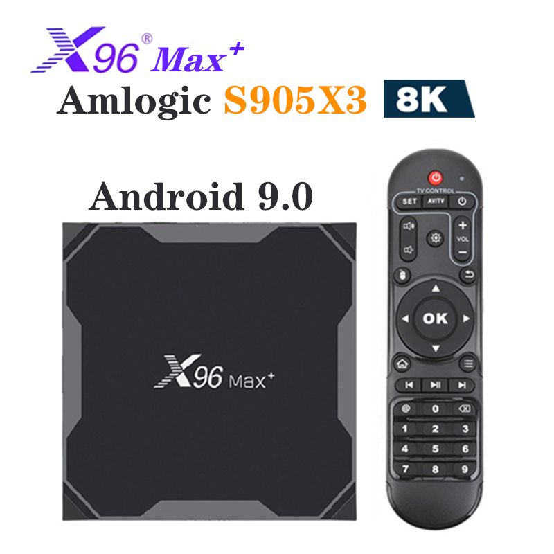 X96 Max+ 电视机顶盒 Android 9.0 8k四核 Amlogic S905X3 tv box