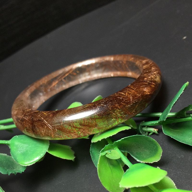 Bright and colorful crystal jewelry, natural red hair crystal bracelet, beautiful hair strands, clear crystal, smooth skin