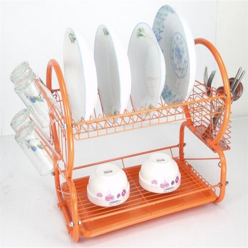 The two-layer 8-shaped bowl rack is fully powder-coated