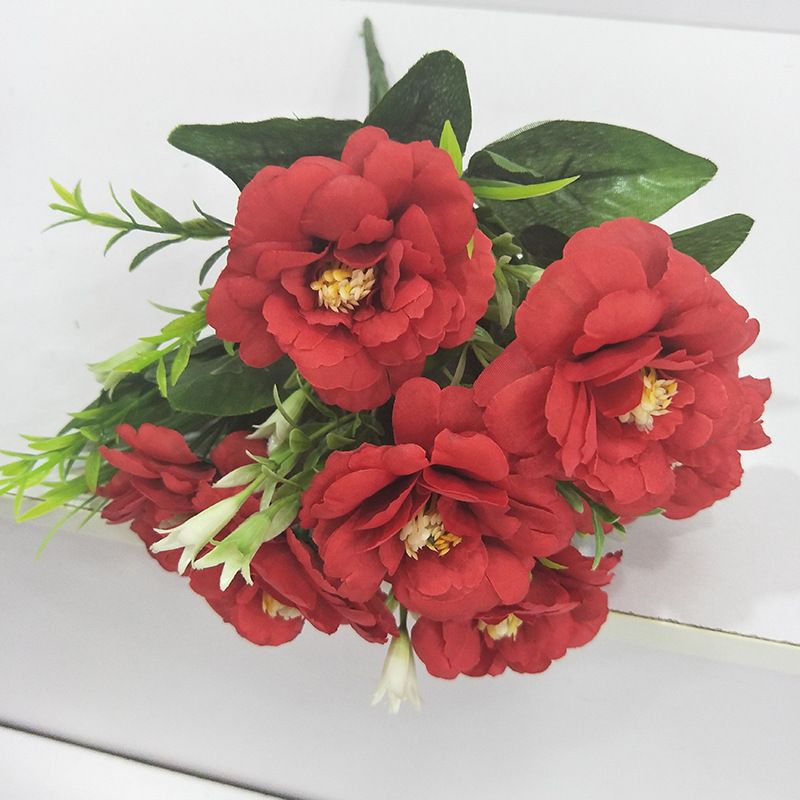 Factory wholesale 7-pronged Rhododendron rose home decoration artificial flower, artificial rhododendron rose