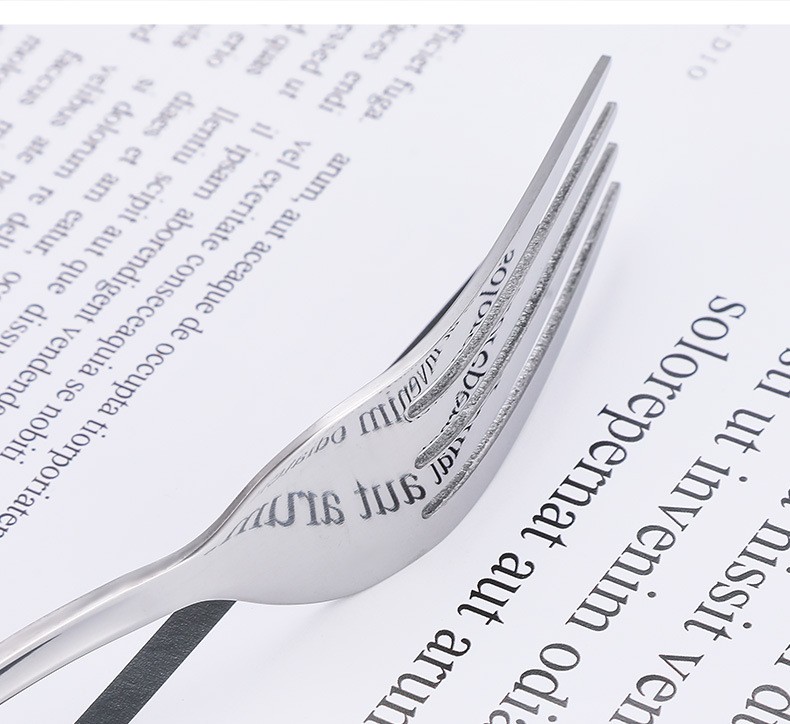 1010 series stainless steel tableware, Western-style forks, pastry forks, fruit forks, hotel gifts, custom logo detail image 3