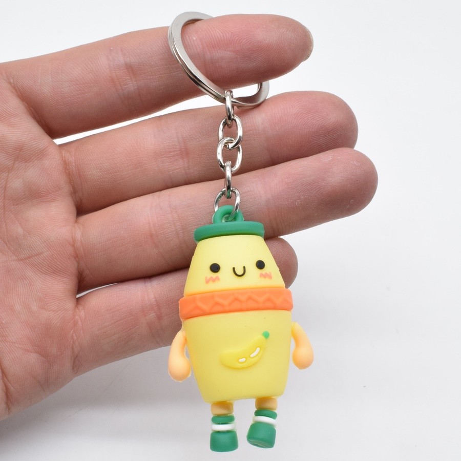 Pvc Cartoon Fruit Character Key Chain Pendant details Picture