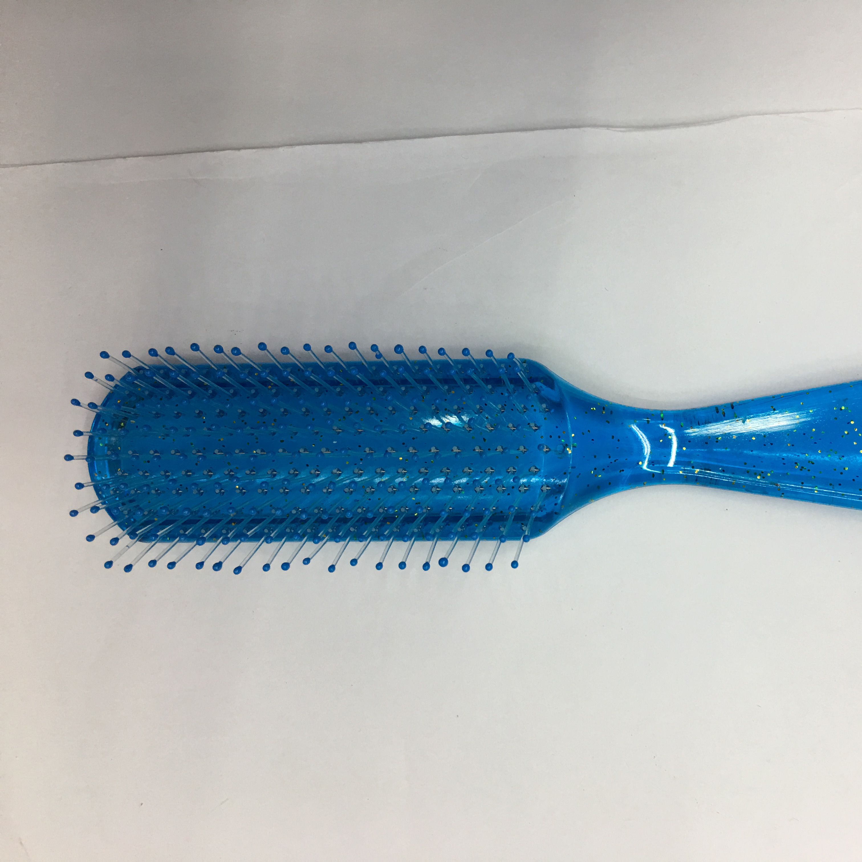 Blue Glitter Plastic Hair Comb Small Comb Fashion Portable Curling Comb