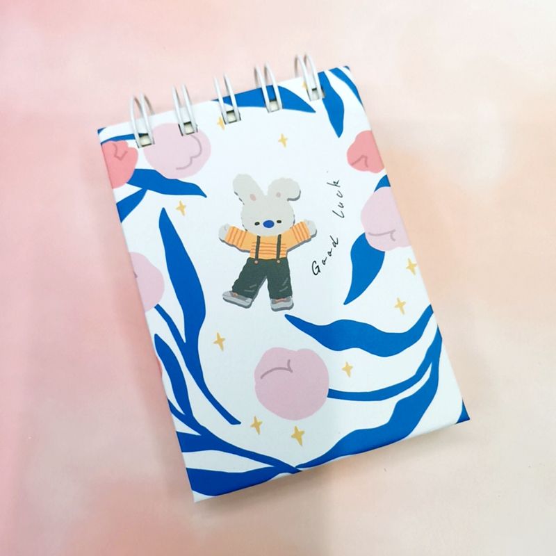 Wholesale Sticky notes this school season students new coil 520 up turn notepad hard-faced notebook flower rabbit holiday thumbnail
