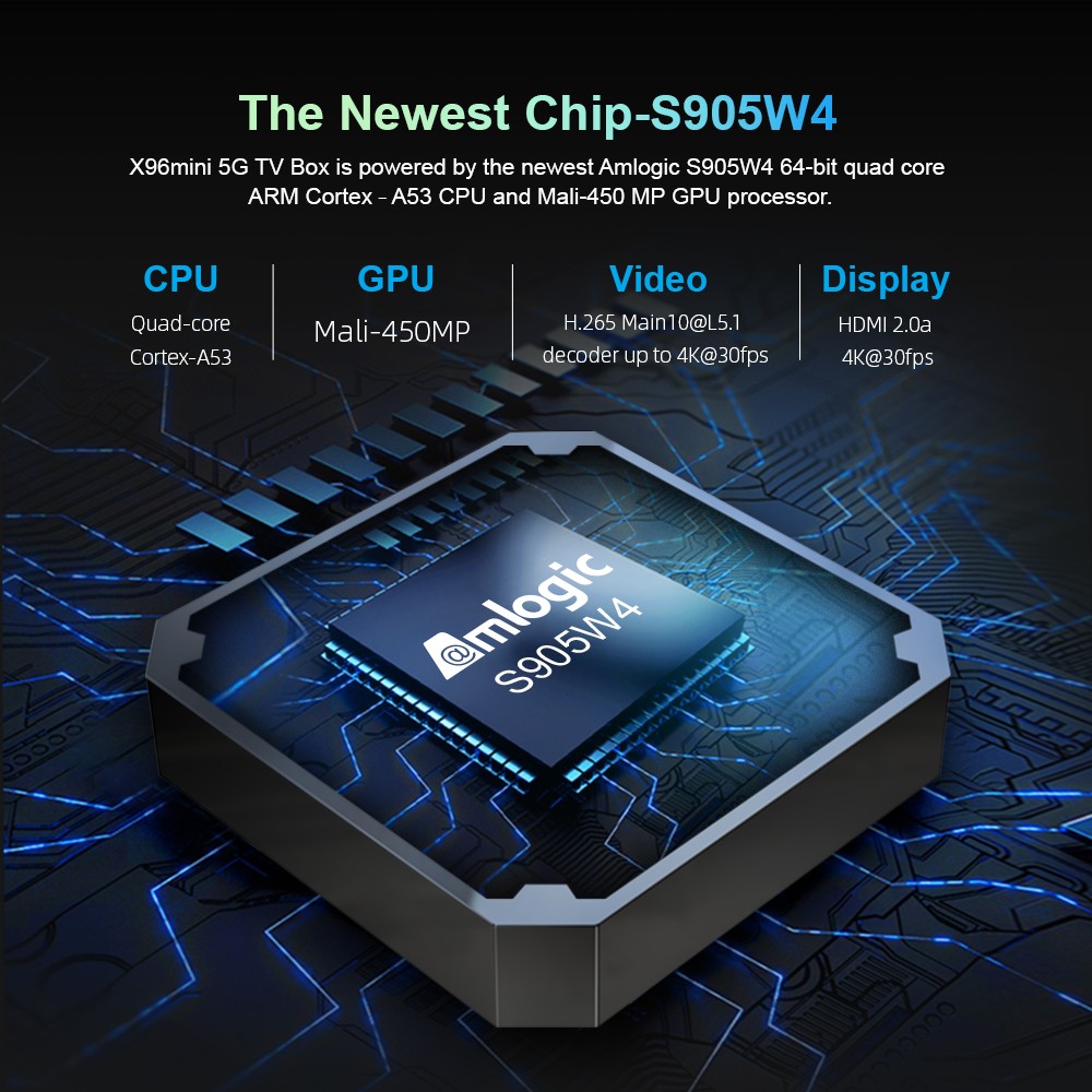 علبة أجهزة تلفزيون Amlogic S905W4 4K Aأندرويد 9.0. detail image 2