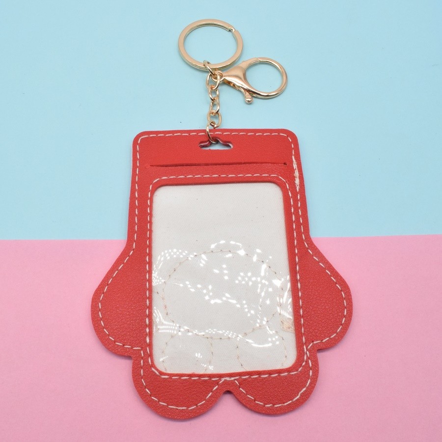 Pu Leather Dog Paw Working Brand Protective Cover Key Chain Pendant Specification drawing