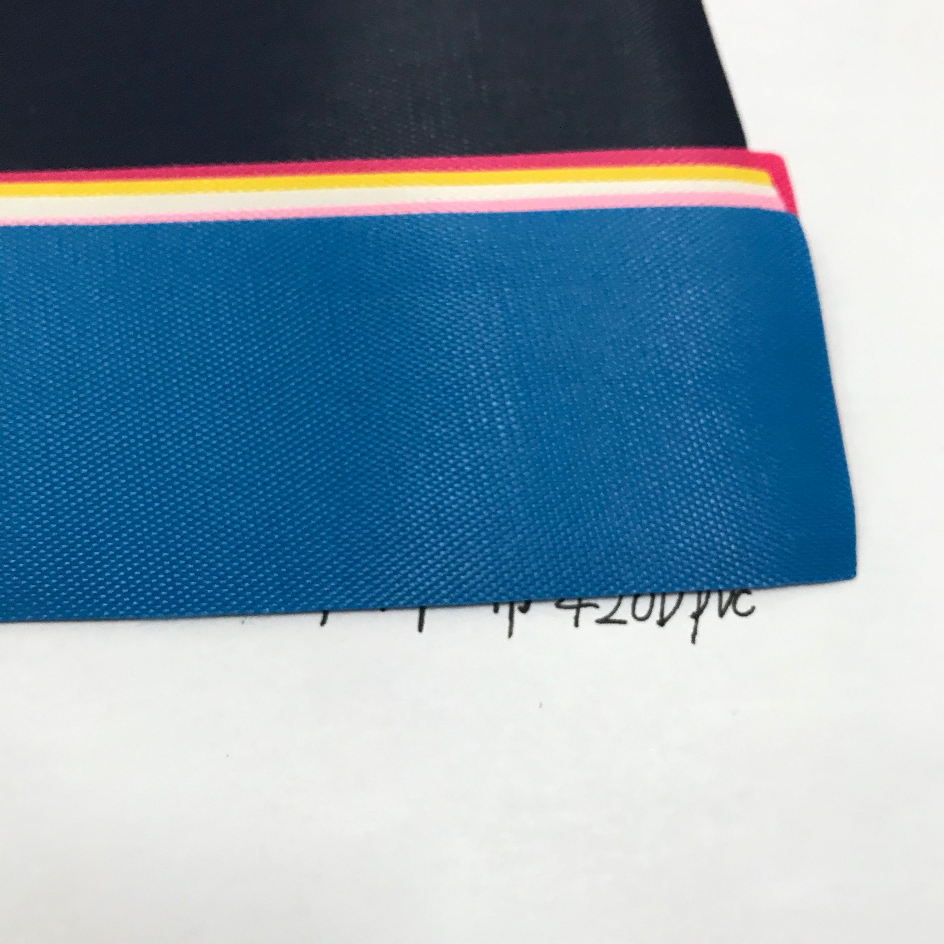 Blue PVC Oxford cloth bags, tents, eco-friendly coated calendered fabric 420D Oxford cloth