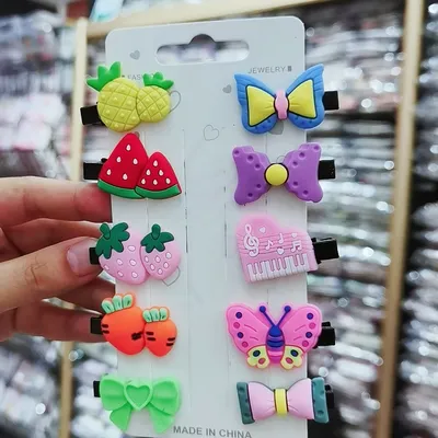 Children's Hair Clips Soft Glue Small Hair Clips