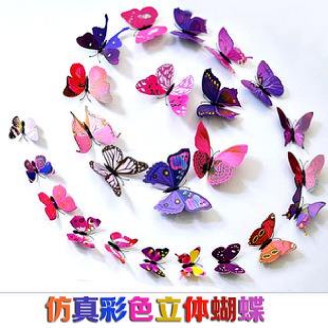 蝴蝶饰品，墙贴，冰箱贴产品图