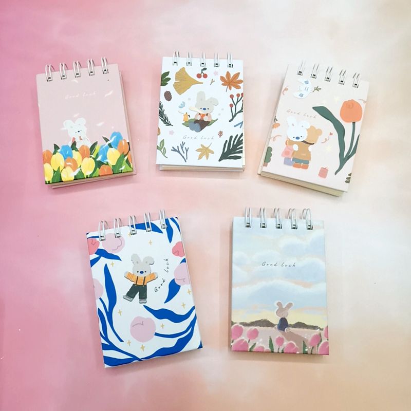 Wholesale notepad for the back-to-school season, new student coil notepad 520, flip-up notebook, hardface notebook, portable notepad, Hua Hua Tu's holiday