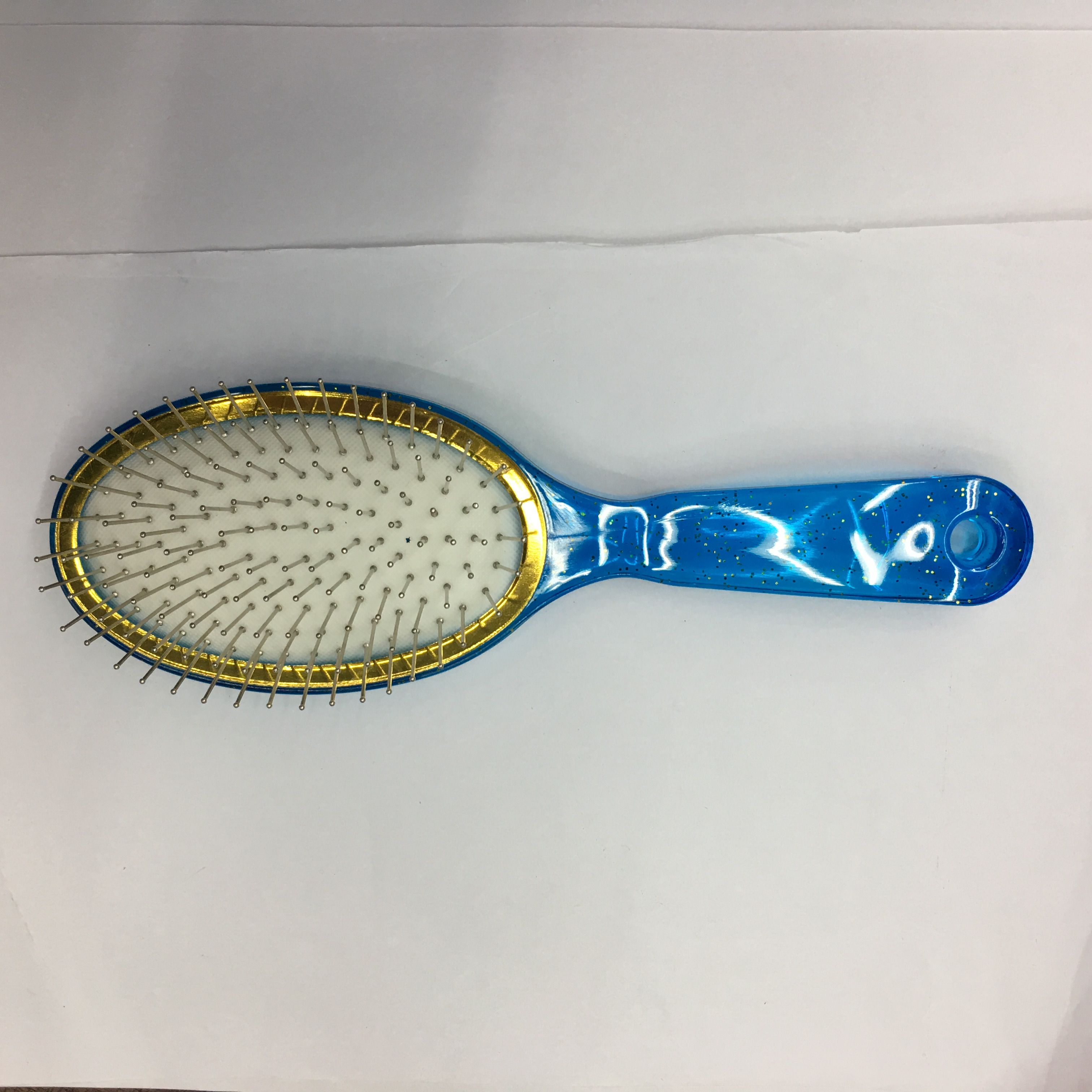 Blue Glitter Plastic Hair Comb