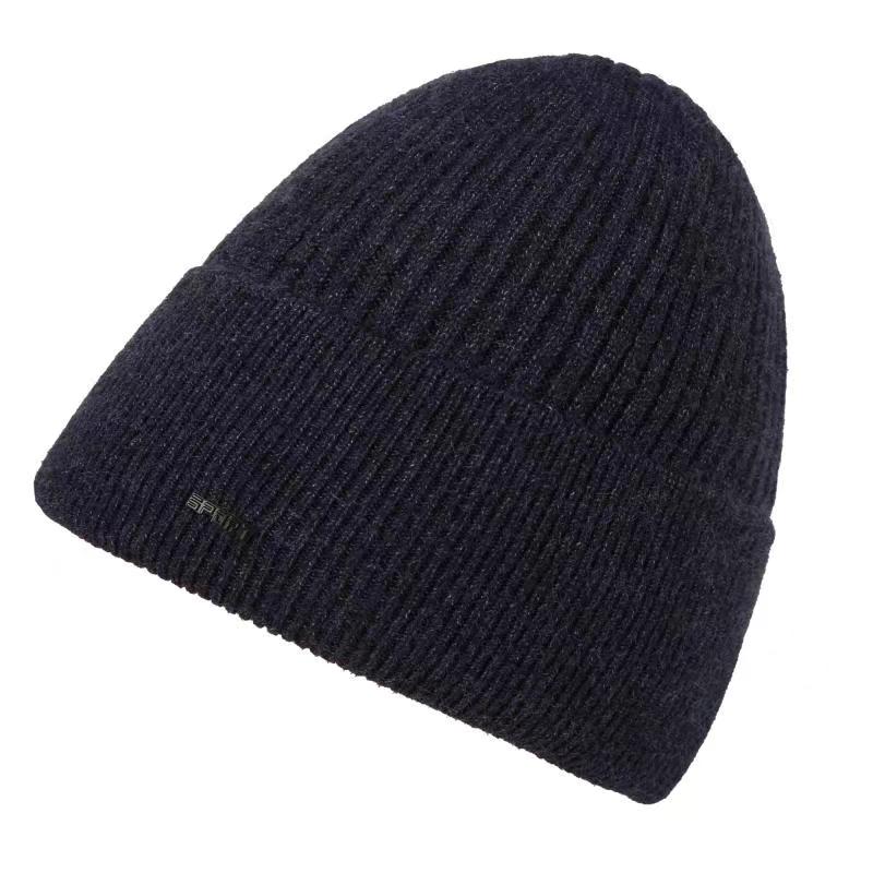 Autumn and winter 2-piece scarf set, Japanese style simple and fashionable, iron label rolled edge knitted woolen cold hat, European and American ins trend thumbnail