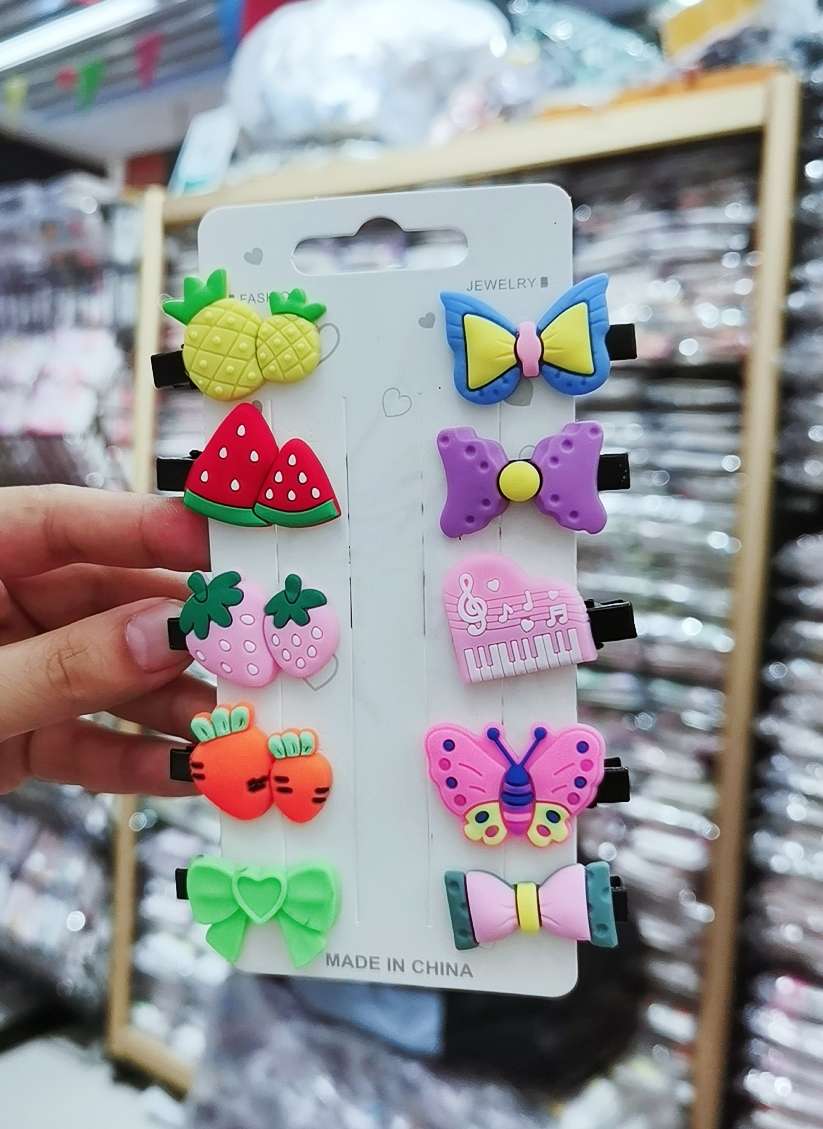 Children's Hair Clips Soft Glue Small Hair Clips details Picture