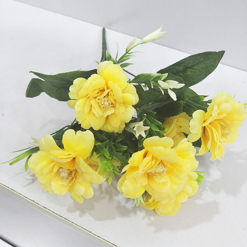 Factory wholesale 7-pronged Rhododendron rose home decoration artificial flower, artificial rhododendron rose Application Scenario