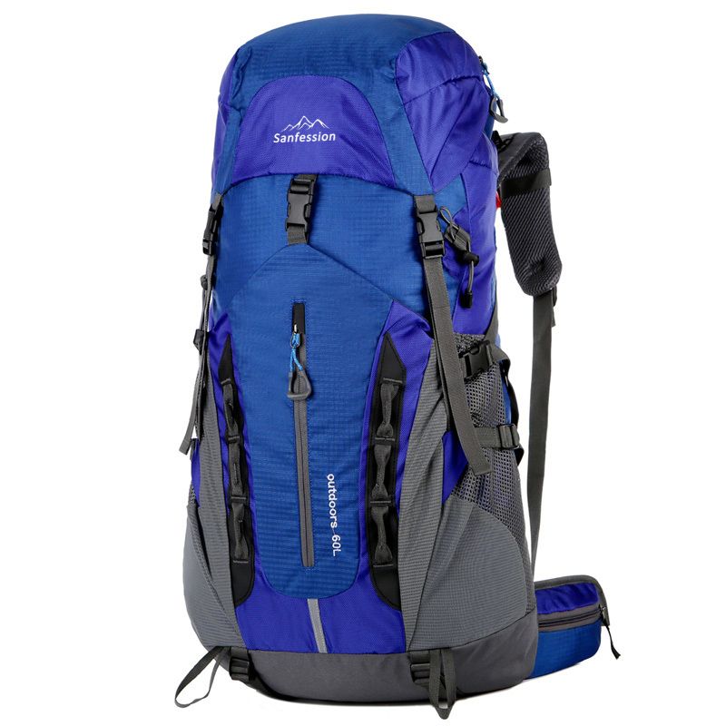 60L Large Capacity Hiking Backpack Steel Frame Breathable Backpack Walking Camping Bags Outdoor Backpack Multifunctional  thumbnail