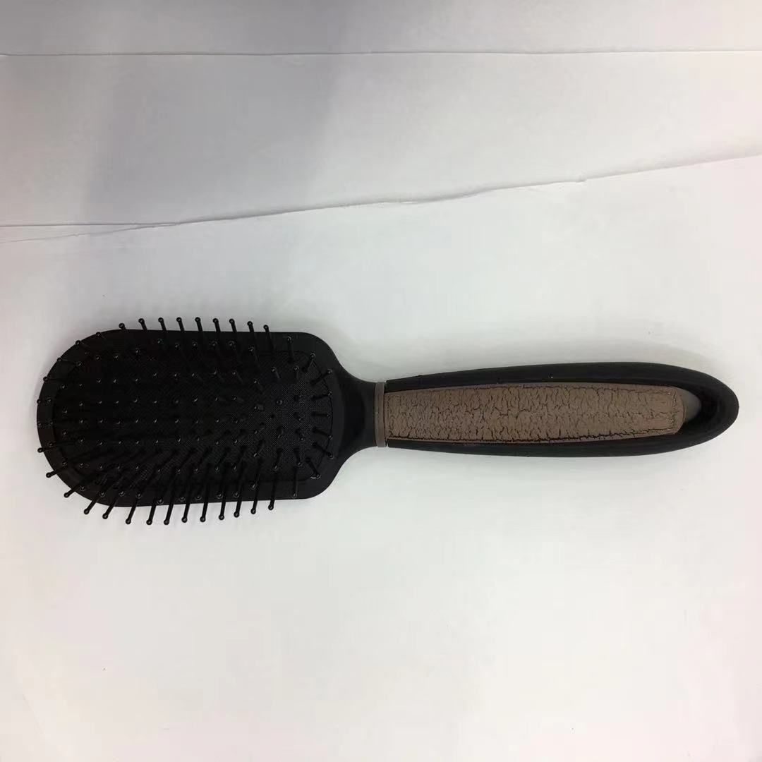Black Plastic Hair Comb Oval