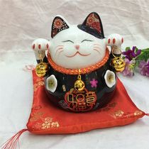 Nantai black ceramic piggy bank opening gift furniture living room