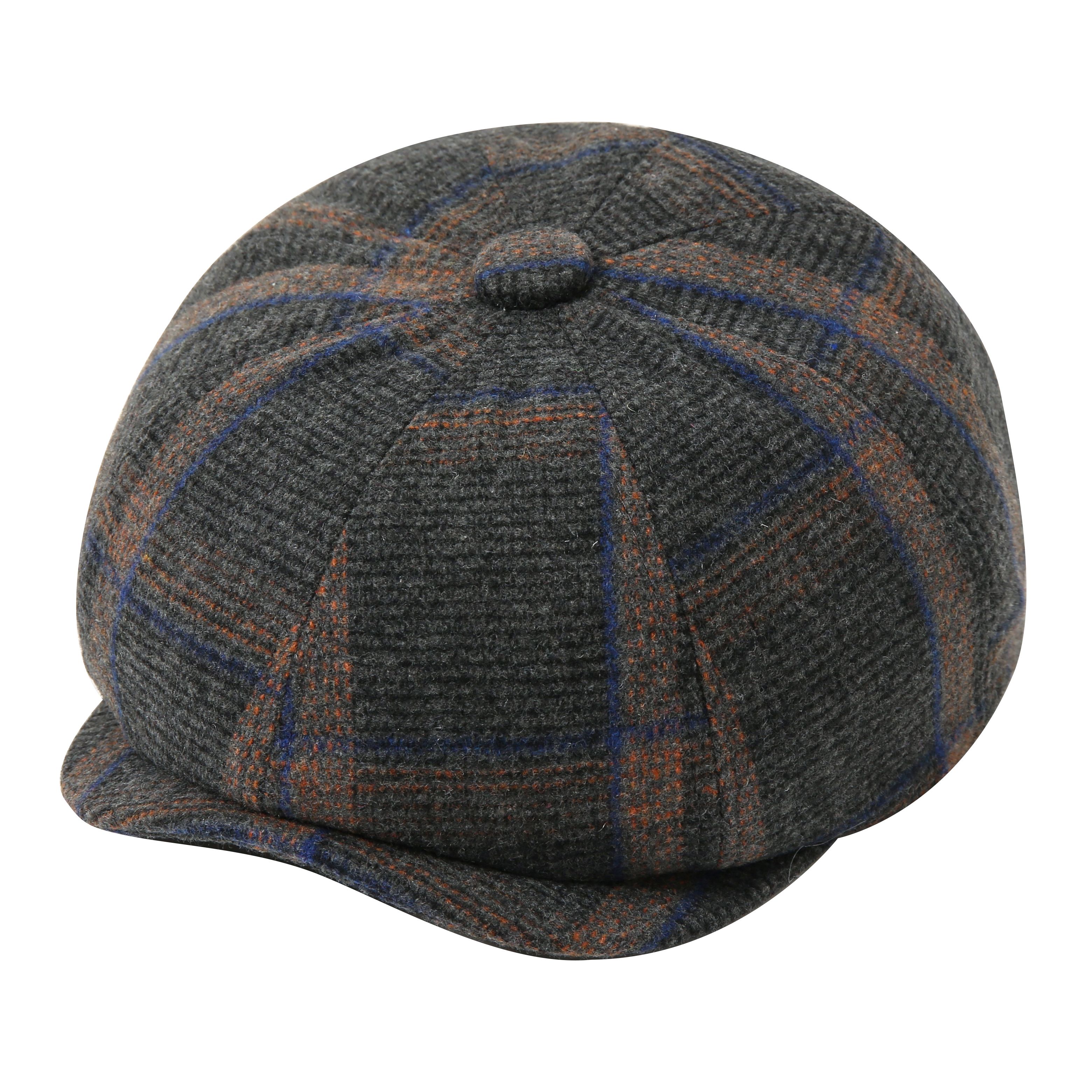 Fashionable and trendy hats and scarves: neutral octagonal hat, European woolen hat, British checkered retro style Application Scenario