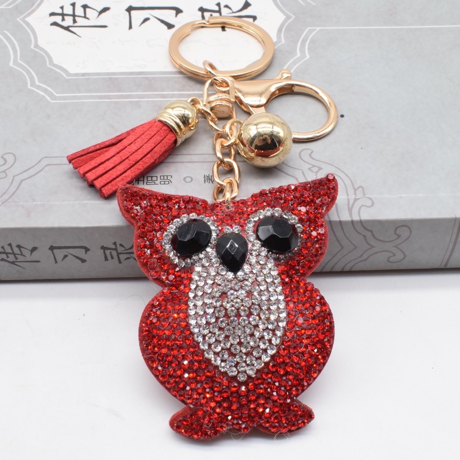 Pu Diamond Owl Key Chain Pendant Gift Wholesale Application Scenario