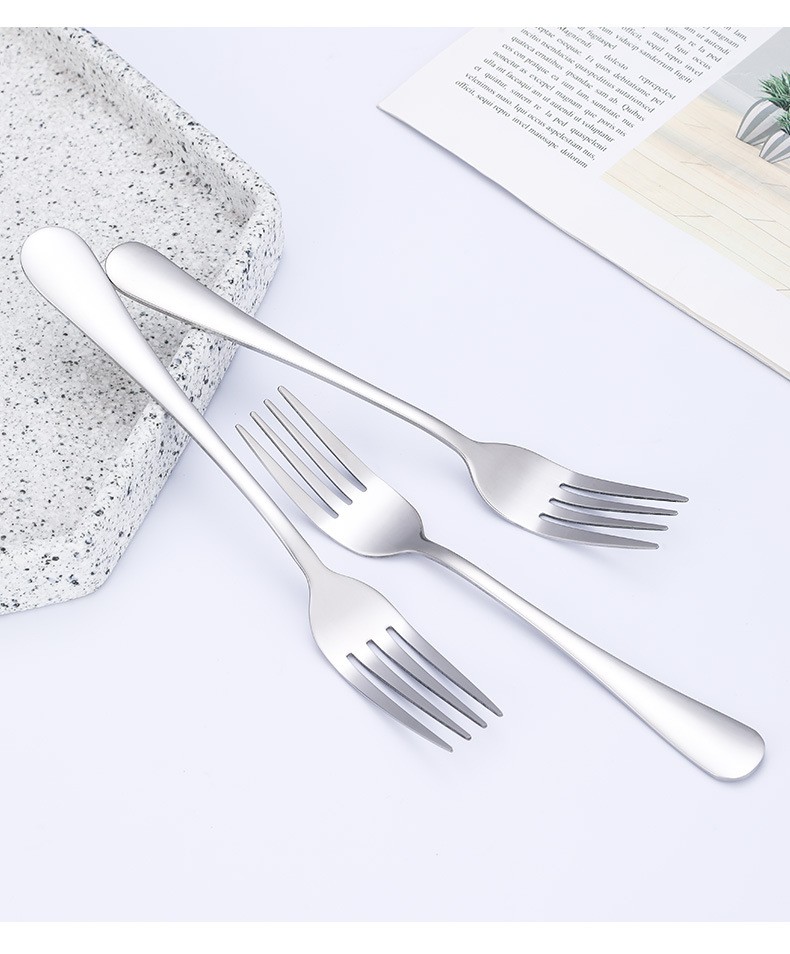 1010 series stainless steel tableware, Western-style forks, pastry forks, fruit forks, hotel gifts, custom logo detail image 5