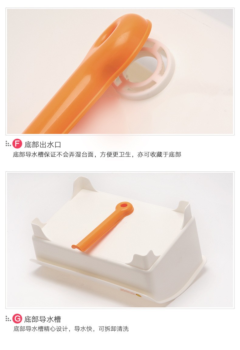 XH厨房加厚放碗架 塑料单层沥水滴水碗碟架碗筷收纳置物架子收纳篮详情图5