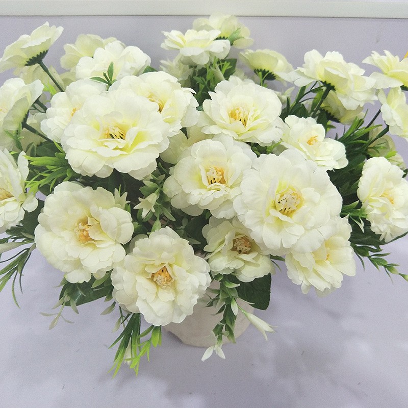 Factory wholesale 7-pronged Rhododendron rose home decoration artificial flower, artificial rhododendron rose detail image 8