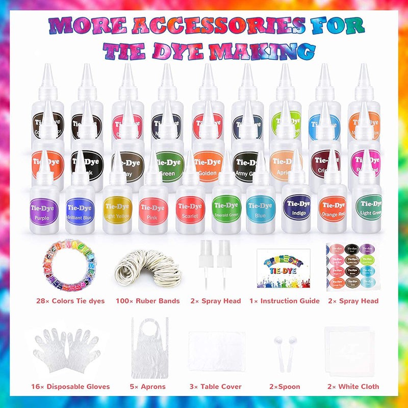 冷水染料颜料棉麻服装染色12色扎染染料儿童成人DIY套装颜料套装详情图2