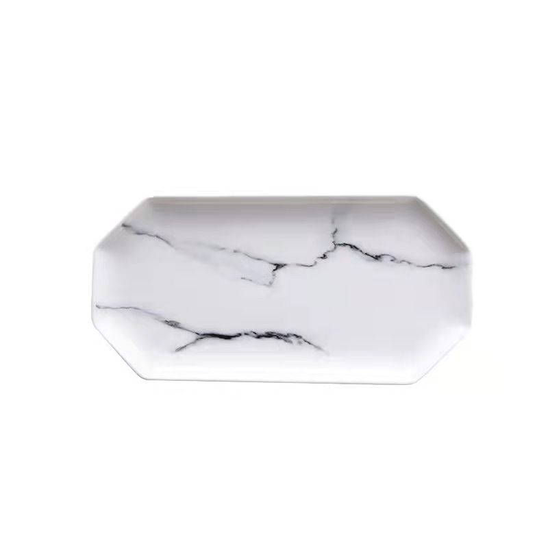 Japanese-style marble-patterned creative plates and air-cooled vegetable plates, Western-style steak plates, home fruit plates, breakfast plates Specification image