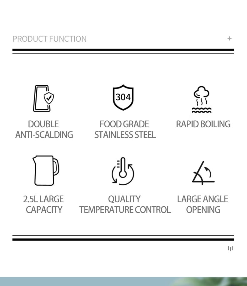 DSP丹松家用全自动保温一体自动断电2.5L容量智能 电热水壶详情图6