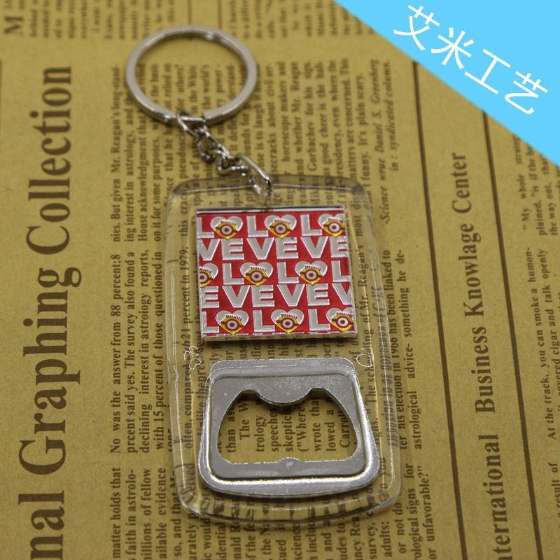 Yiwu fábrica venta directa llavero llavero de aleación de zinc metal llavero plástico llavero acrílico no.32 rongun Item Picture