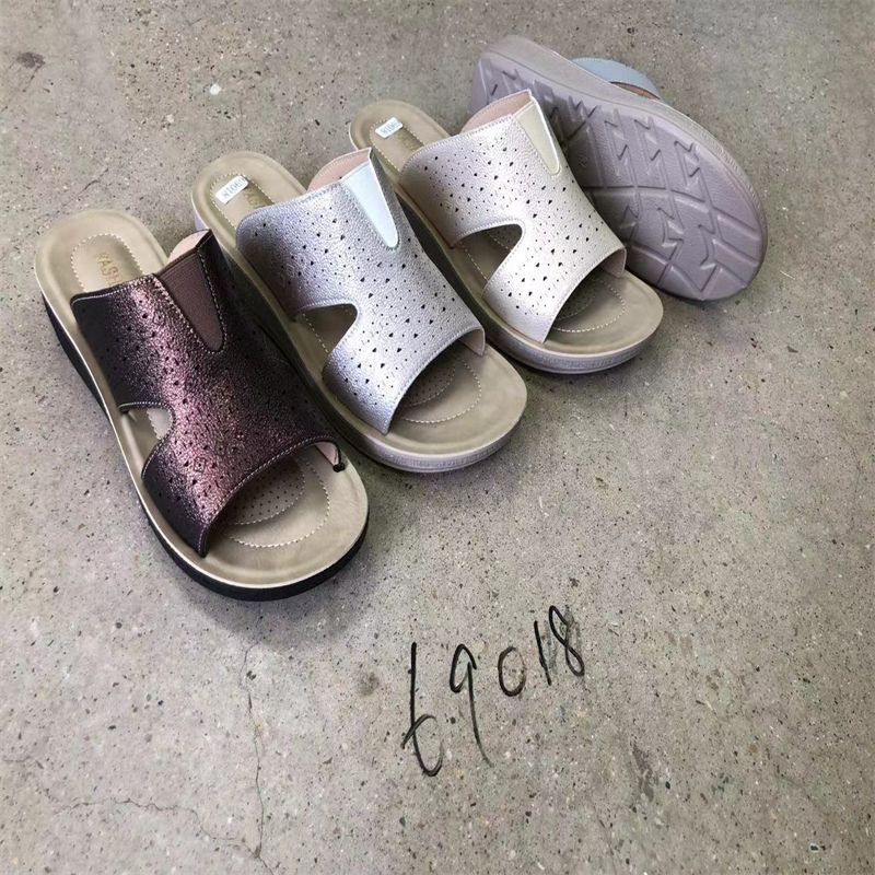 拖鞋女夏季外穿时尚潮流皮质新款时尚新款舒适皮质室外沙滩户外凉拖 a2