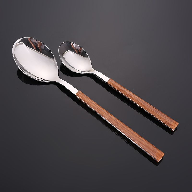 木柄不锈钢餐具 /西餐刀叉勺甜品勺茶勺产品图