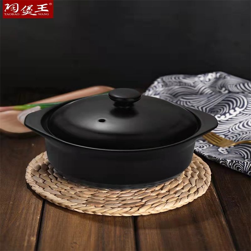 日式砂锅炖锅家用燃气陶瓷煲汤石锅煤气灶专用耐高温沙锅9图