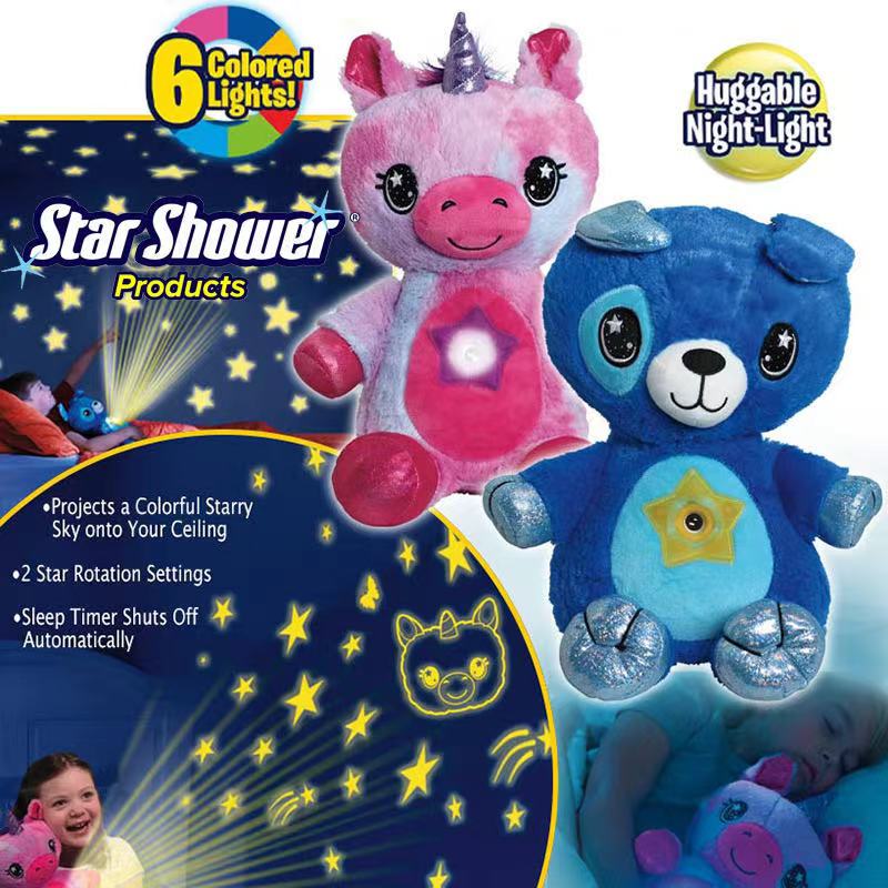 Hengxin juguetes niños luces de dibujos animados unicornio peluche cielo estrellado luces de proyección soñador sueño del vientre ventas directas de fábrica creativo dormitorio atmósfera cielo estrellado luces de proyección 01 Application Scenario