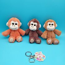 New creative cartoon naughty monkey plush doll bag key pendant monkey plush toy manufacturers wholesale