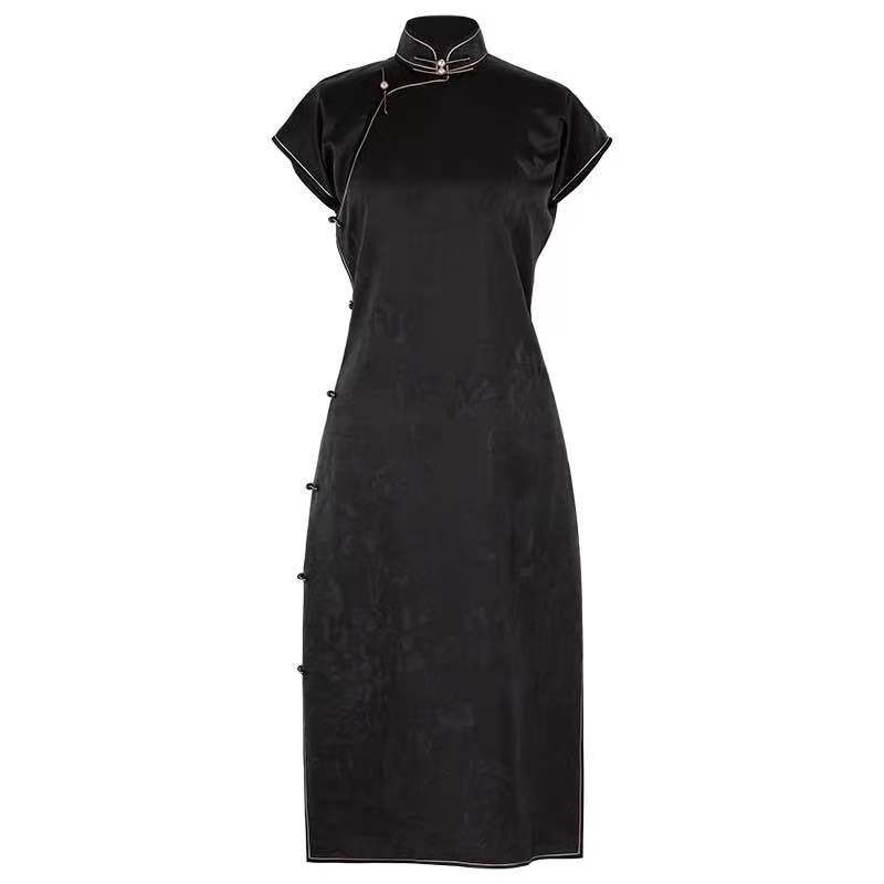 Long Silk Cheongsam Republic Of China Style To Restore The Old Shanghai Dress Summer Daily 52