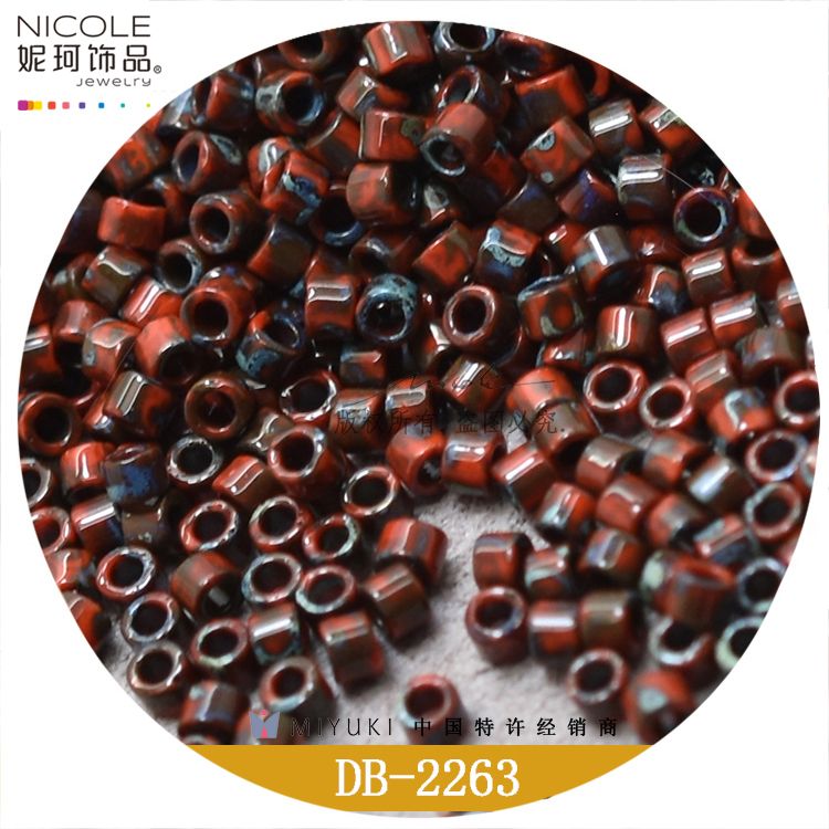  日本miyuki进口1.6mm御幸古董珠【6色毕加索系列】10g装 妮珂饰品2263