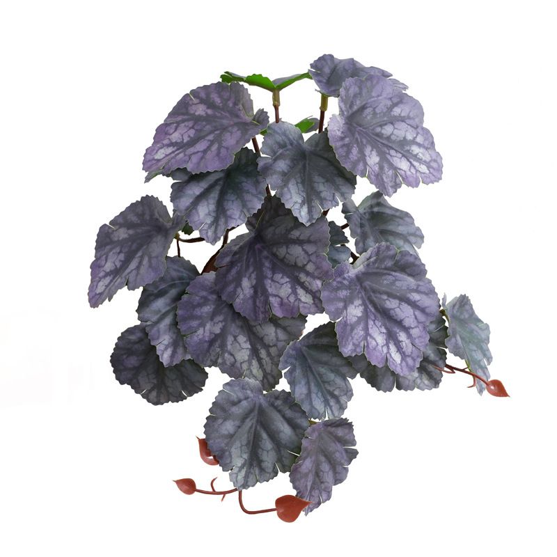 Artificial green plants with 23 leaves, laminated with a touch of vitriol root, are used as materials for indoor plant wall decoration and flower arrangement ornaments Application Scenario